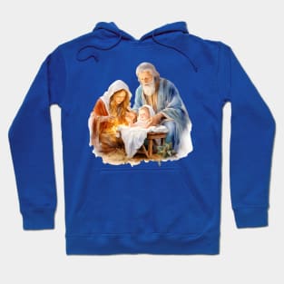 Watercolor Nativity Scene Hoodie